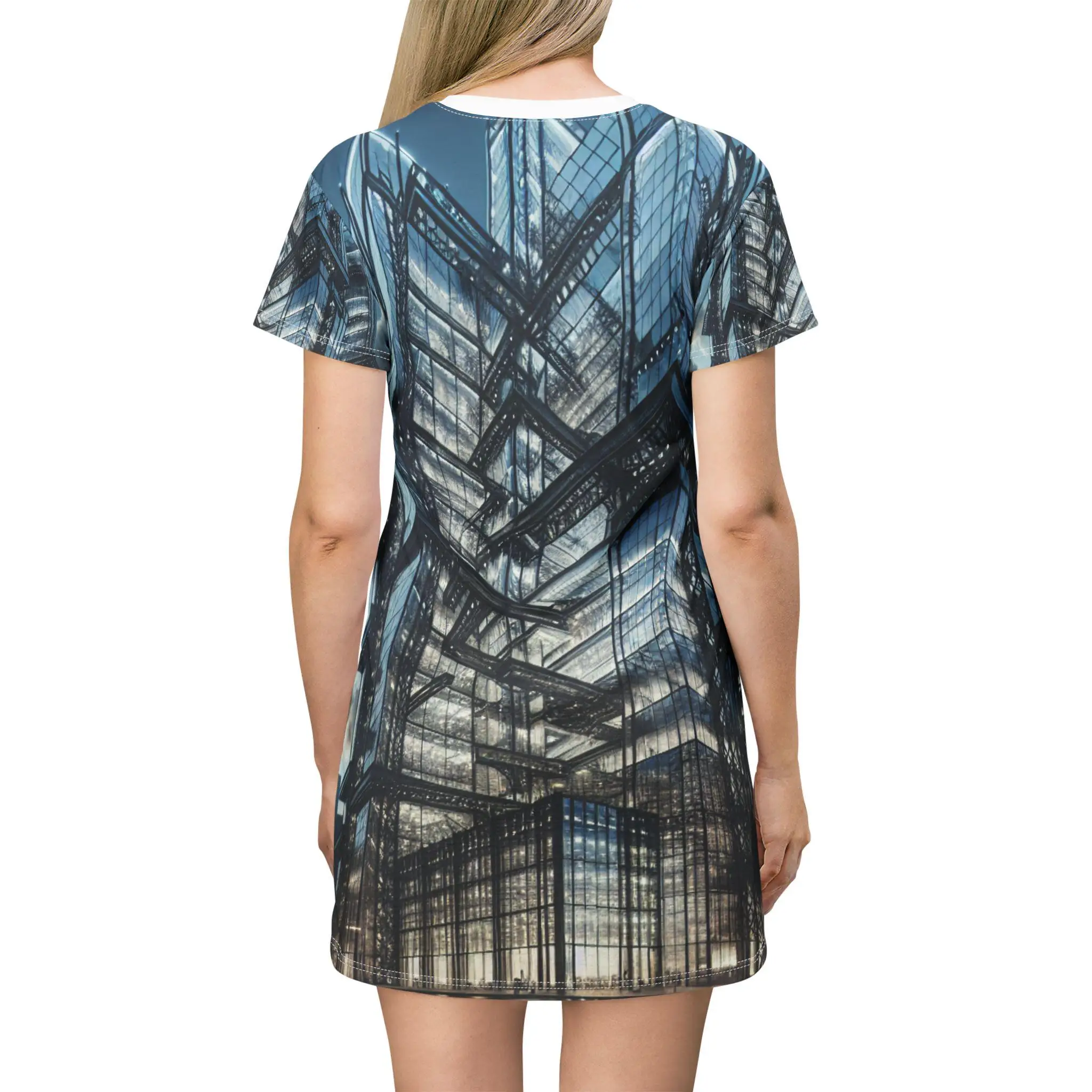 Urban Architecture T-Shirt Dress Stylish Casual Wear Unique Gift Summer Fashion Trendy Streetwear Y2k Ladies Clothes Girl Clothe