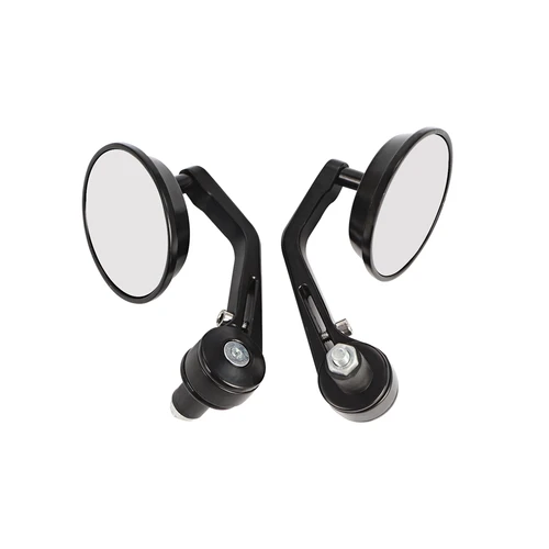 Imagen 2 del producto Espejos retrovisores redondos de aleación de aluminio para manillar de 7/8 "", espejos laterales para Motor de extremo de motocicleta, accesorios para motocicleta Cafe Racer