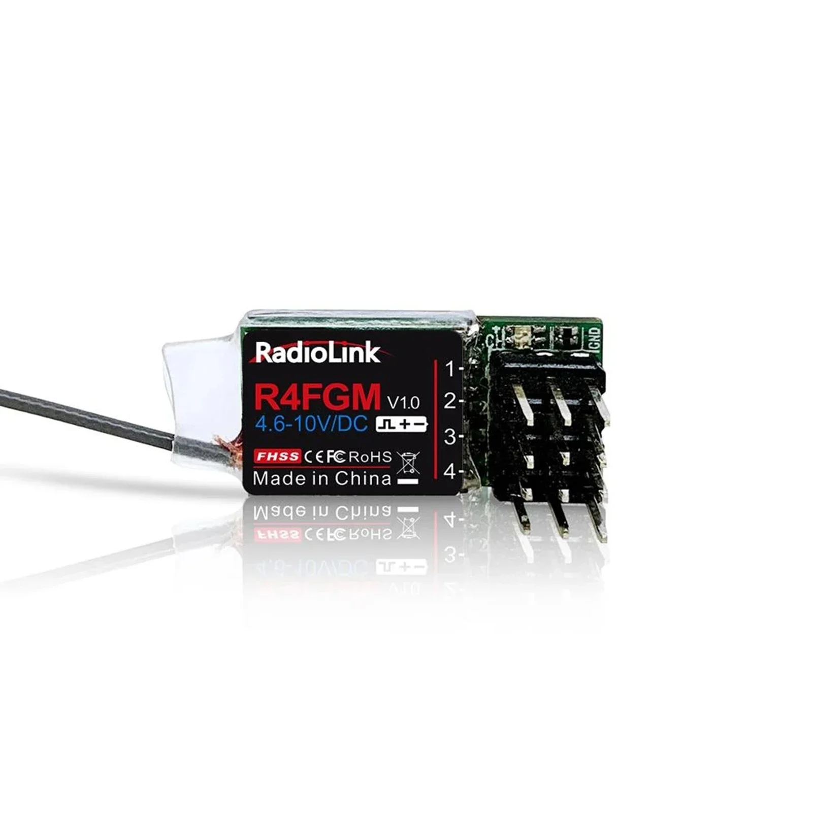 Radiolink R4FGM 4 Channel Mini Receiver with Gyro for Radio RC4GS V2 RC6GS V2 Remote Controler 1:28 1:64 RC Drift Car
