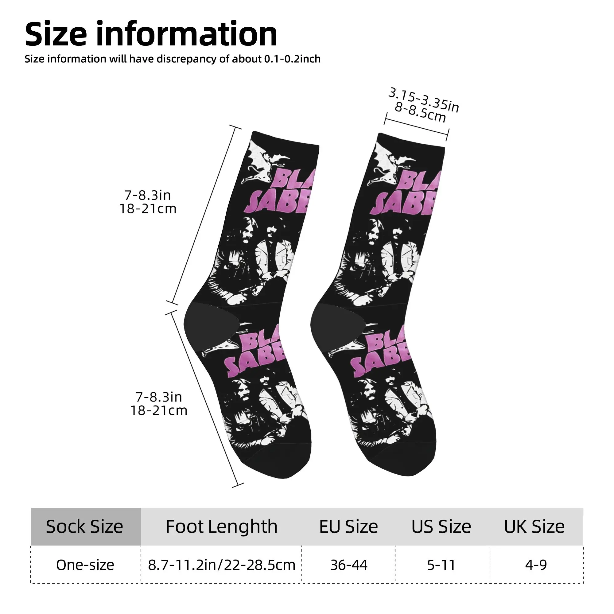 Black Sabbaths Stockings Men album Socks Medium Soft Fashion Socks Autumn Running Non Slip Graphic Socks Birthday Gift