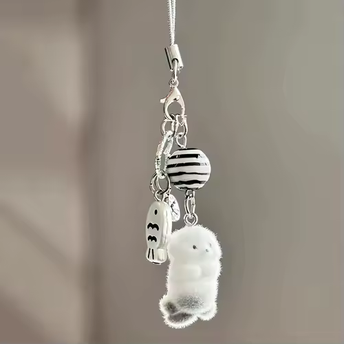 Fluffy Alpaca Elk Capybara Animal Keychains Resin Cartoon Lovely Funny Garlic Goose 3D Doll Pendant Bag Box Car Key Ring Jewelry - Image 41