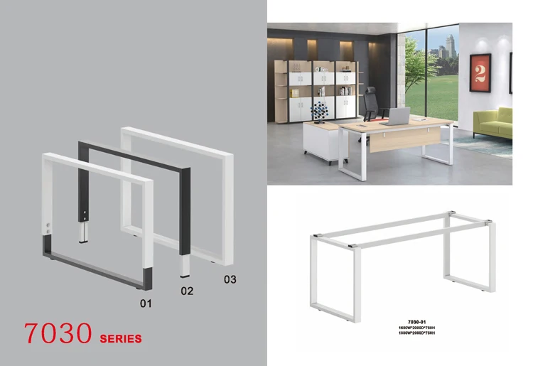 Office Workstation Staff Table, Office Desk Set for 4 People