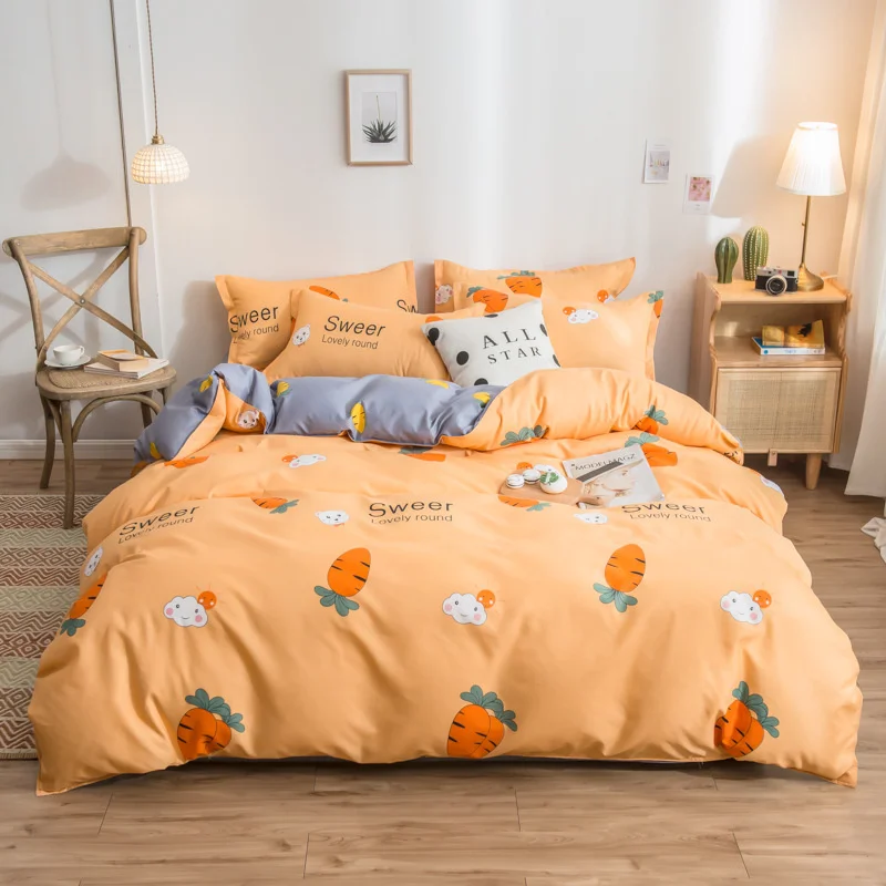 Lovely Cartoon Pattern King Size Duvet Cover 220x240 Soft Skin Friendly Double Bed Quilt Cover Blanket Comforter Covers 150x200