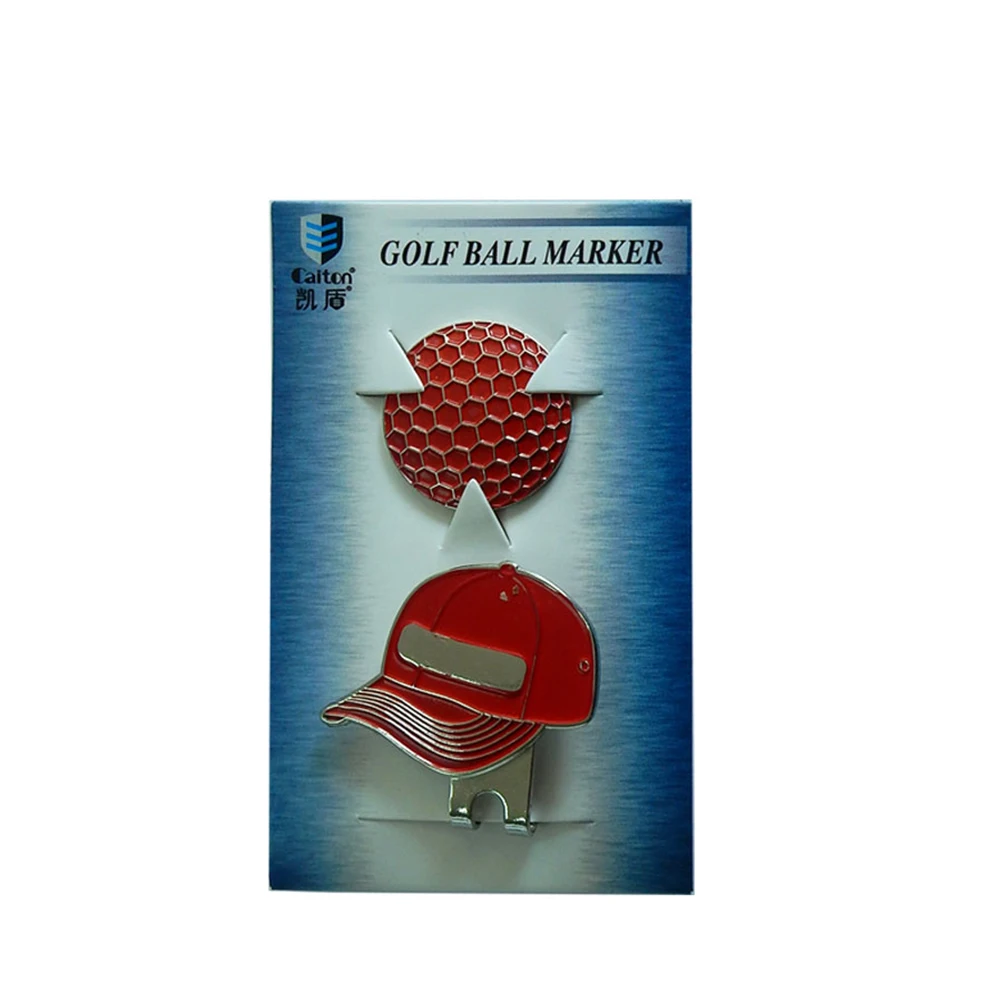 

2Pcs Alloy Ball Markers Hat Clip with Ball and Hat Pattern for Golfers and Outdoor Use Markers Golfball Marker