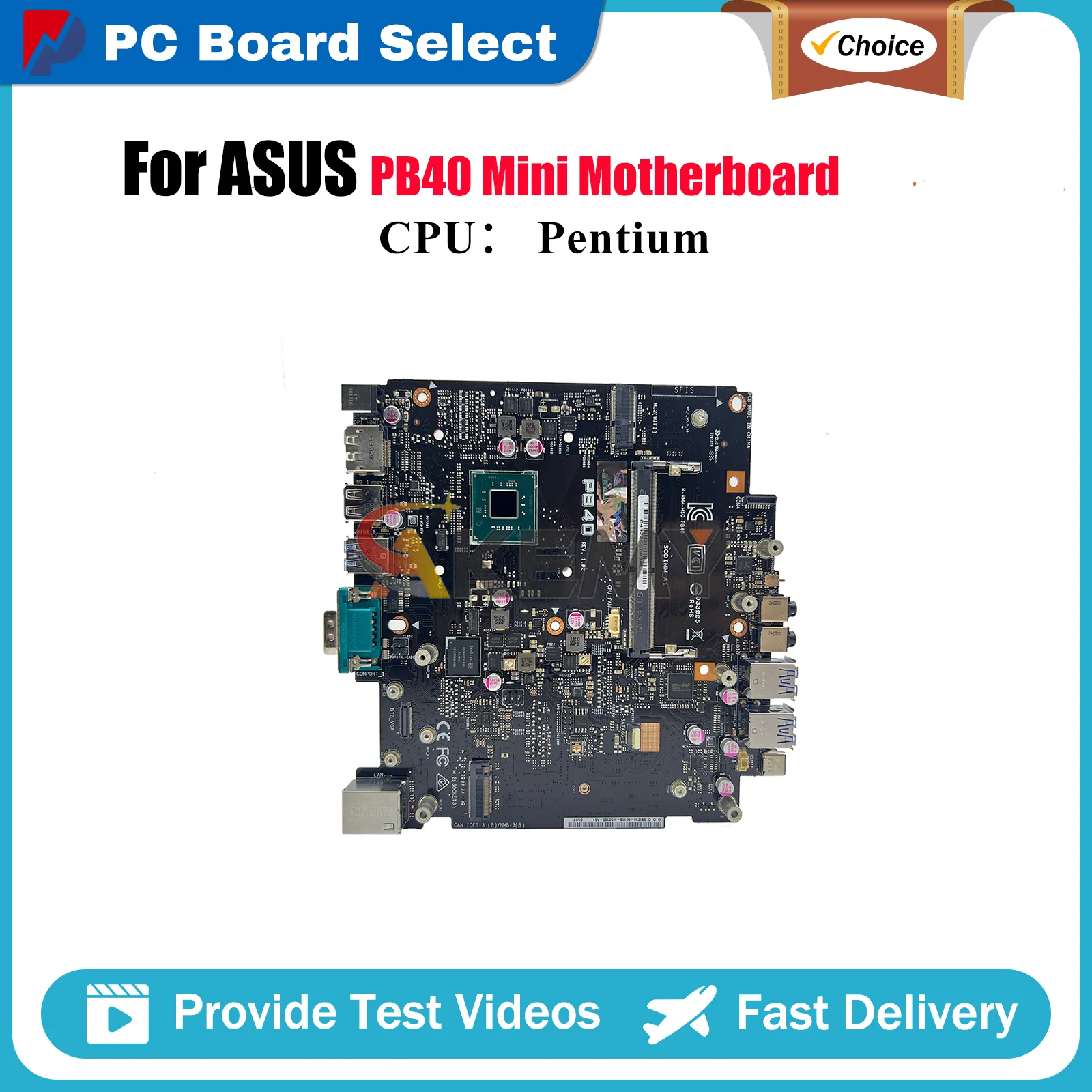 

Материнская плата для ноутбука PB40 для ASUS Mini PC PB40 PB40, материнская плата для ноутбука с процессором Pentium, 100% тестирование, ОК, быстрая доставка, высокое качество