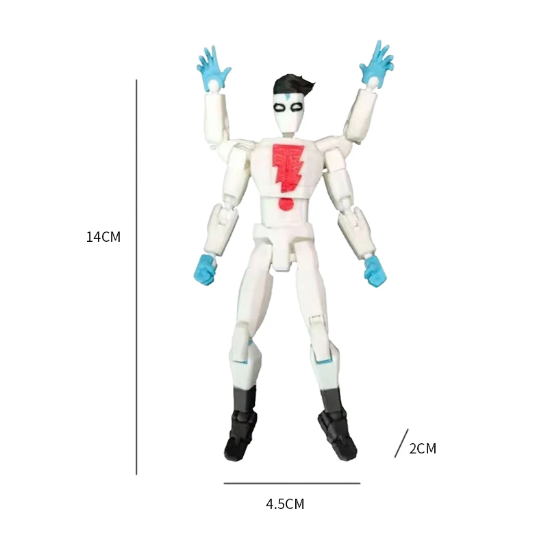 3D-geprinte onoverwinnelijke jongen Onoverwinnelijke Mark Multi-gewrichtsverplaatsbare beweegbare model Lichtblauwe streepstijl Dummy13 T13-collectie