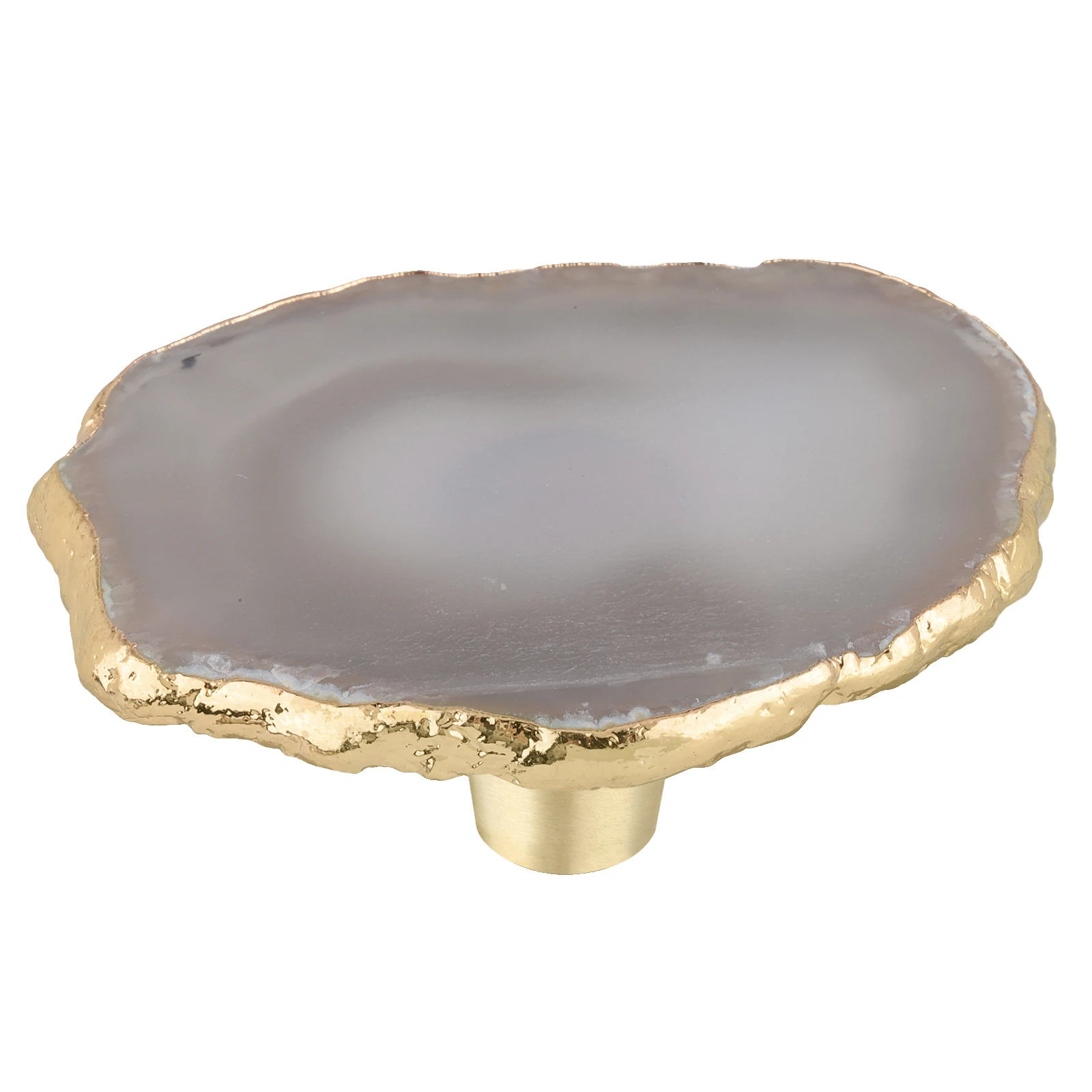 

Gold Plated Edge Agate Slice Drawer Knobs Pull Handles For Dresser Wardrobe Kitchen Cabinet Futniture Decor