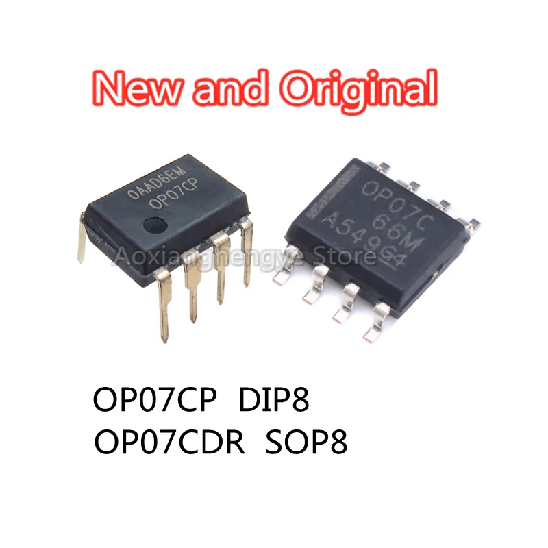 10PCS OP07 OP07CP DIP8 OP07CD OP07CDR OP07CDRG4 SOP8 Precision operational amplifier 600kHZ 0.3V/us