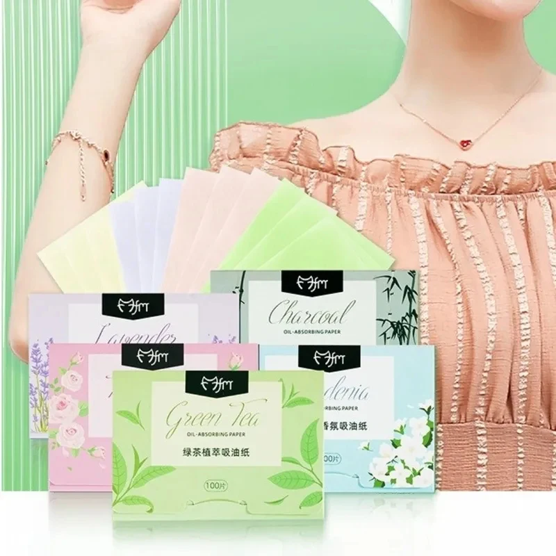 1/2/3bag Anti-Grease Facial Oil Blotting Paper Plant Fragrance Facial Cleaning Oil Absorbing Paper Matte Oil Control Face Wipes
