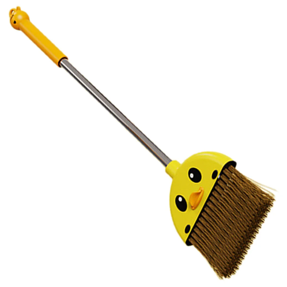 Kids Toys Toddler Little Yellow Duck Broom Home Cleaning Portable Desktop for Long Handle Children