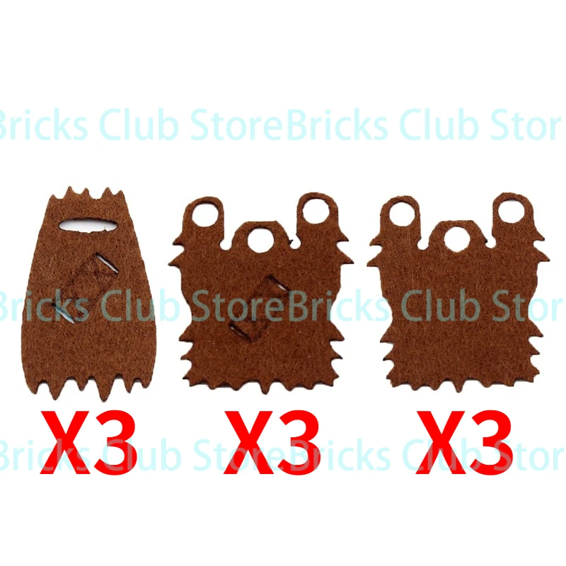 MOC Officer Cape Building Blocks Kit Soldeirs Figures Accessories Imitation Fur Cloak Bricks Toys Boys Gift
