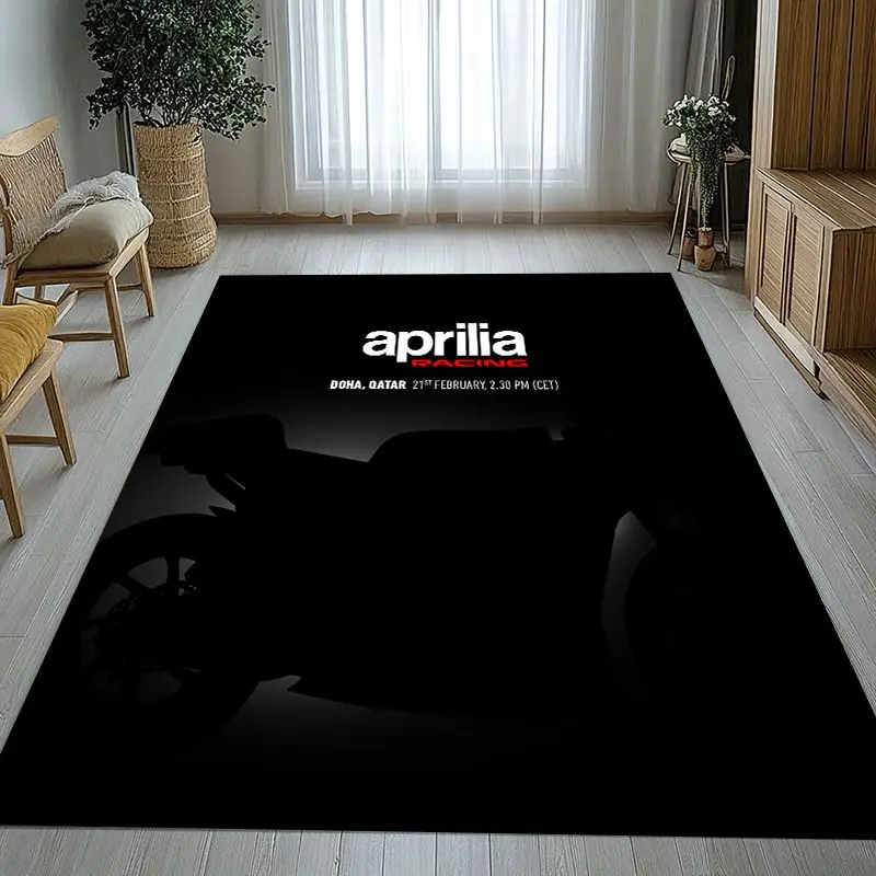 Vintage A-Aprilia Racing Car Soft Non-Slip Area Rug for Living Room,Bedroom Playroom Carpet Mat for Sofa,Moto Home Decor Gift