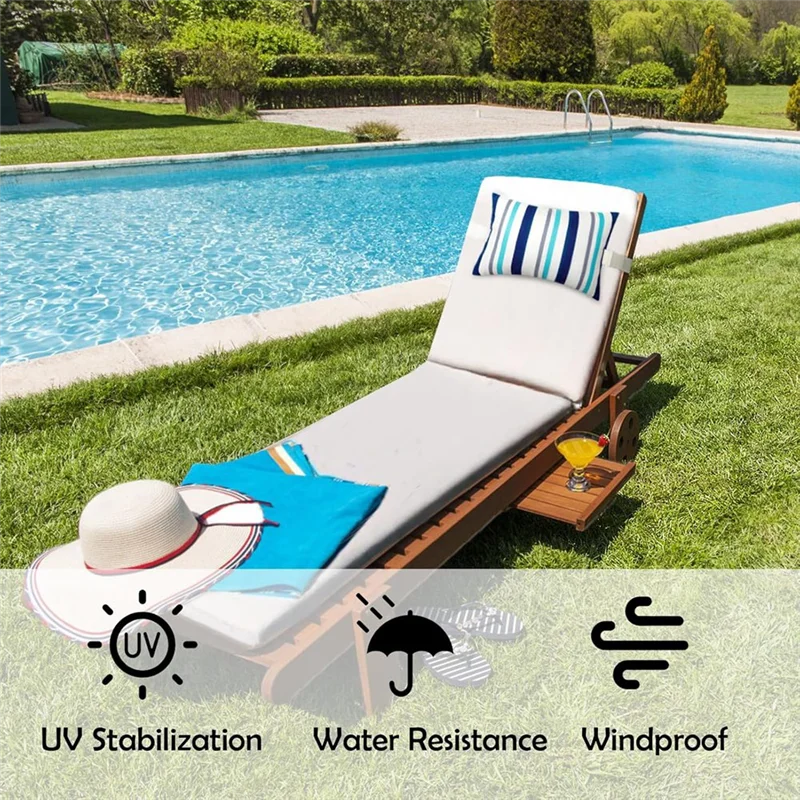 

YSUN-2 Pcs Chaise Lounge Head Pillow With Strap Outdoor Waterproof Neck Headrest Pillow With Adjustable Elastic Band