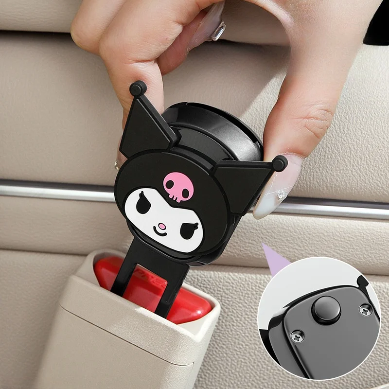 Sanrio Hello Kitty Kuromi Car Seat Belt Buckle Co-Pilot Safety Pin Cartoon Melody Car Seat Belt Extension Seat Belt Fasteners