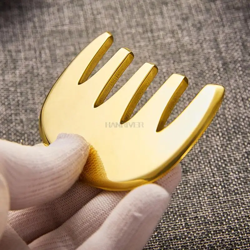 Pure copper tiger span M comb brass scrapping plate regimen beauty meridian dredging grinding head sha brass comb
