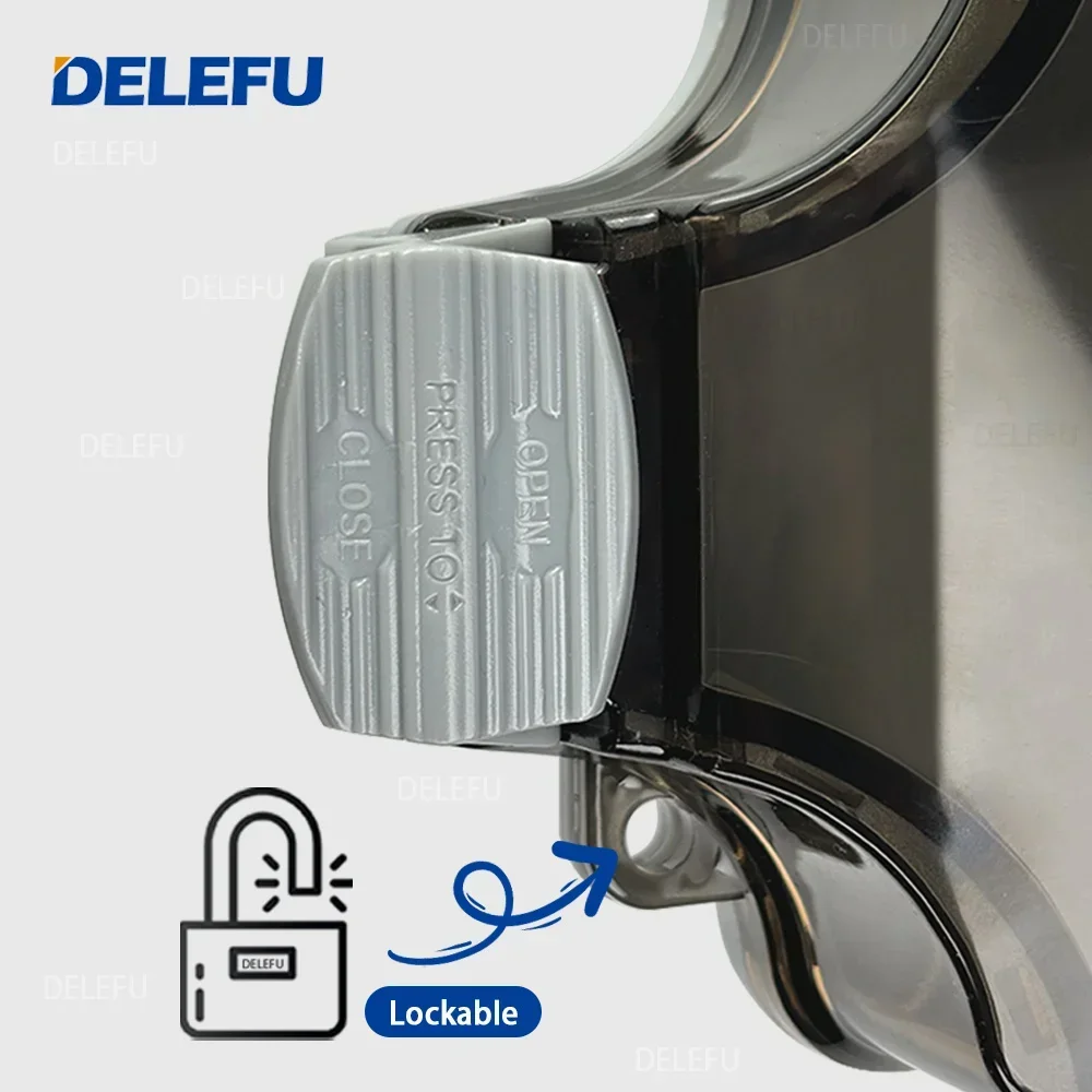 DELEFU Waterproof Box American Standard Model 86 10A 20A Switch Socket White