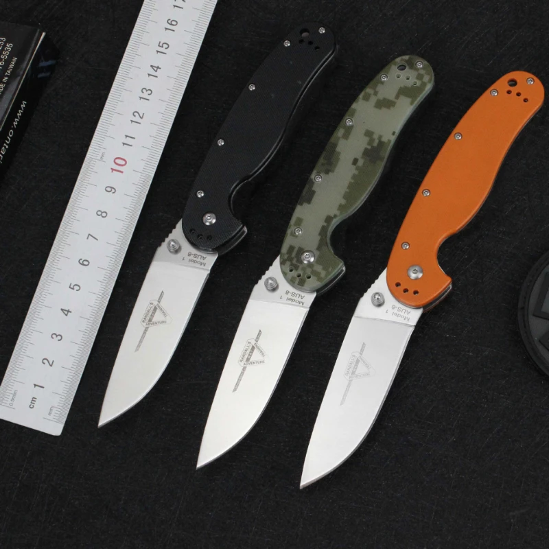 Outdoor Folding Knife AUS-8 Steel Blade Outdoor Wilderness Survival Portable Knife Edc Multitool Handmade Tools Pocket Knife