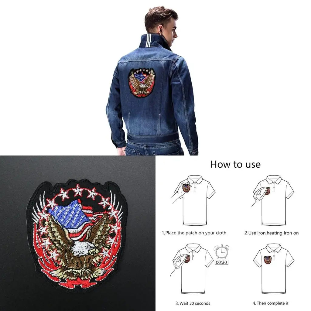  Badge Punk Rock Bike Patch Large Embroidery Biker Patch