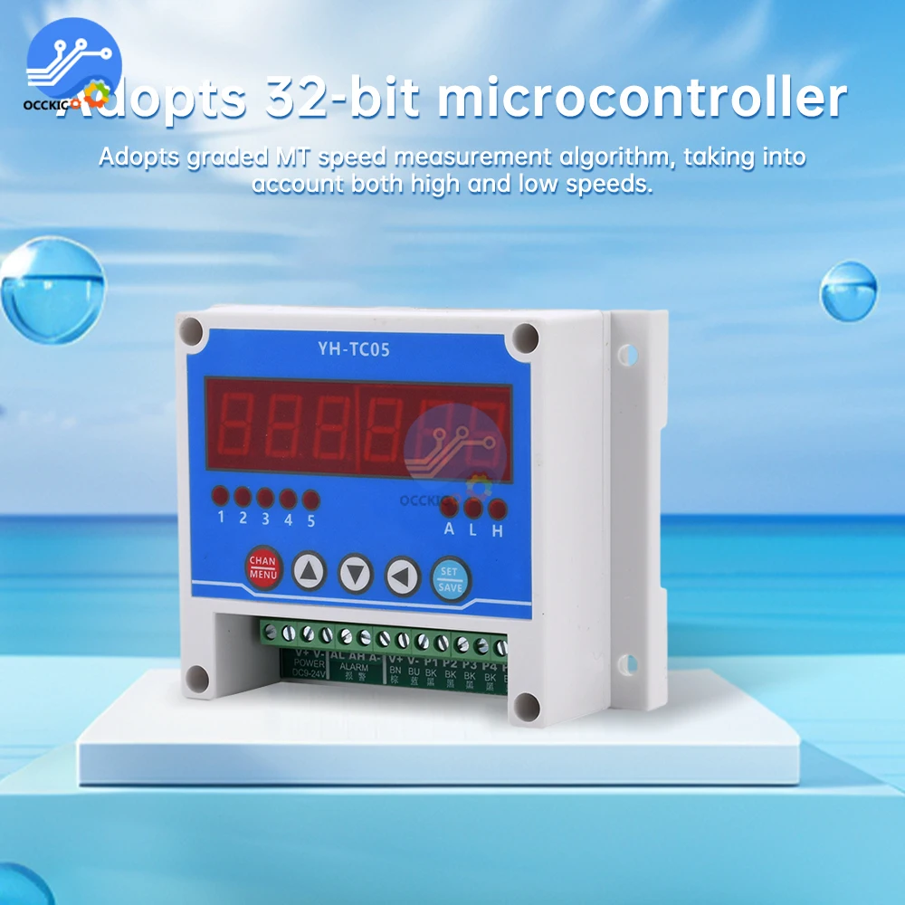 YH-TC05 5-Channel 5.5-дюймовый тахометр, Бесконтактный двигатель, оборот в минуту, тахометр, Датчик Холла, стоп-метр с функцией Modbus