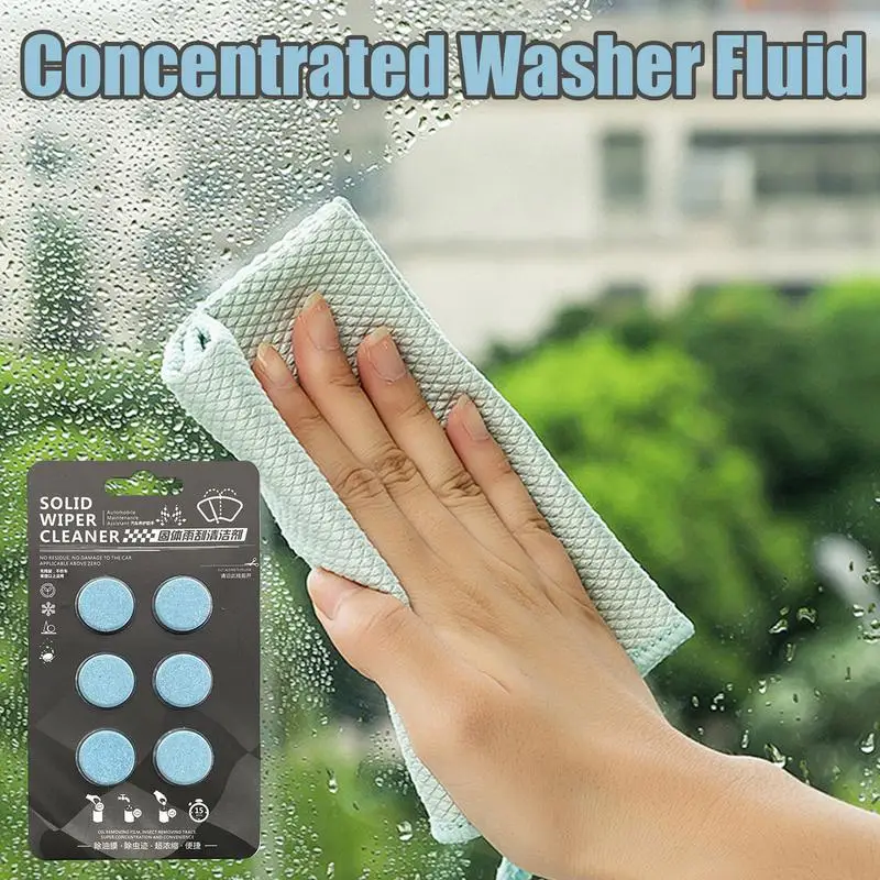 

Таблетки для омывателя лобового стекла автомобиля, жидкость для стеклоочистителя, 6 шт., жидкость для омывателя лобового стекла автомобиля, концентрированные чистые таблетки, концентрированные