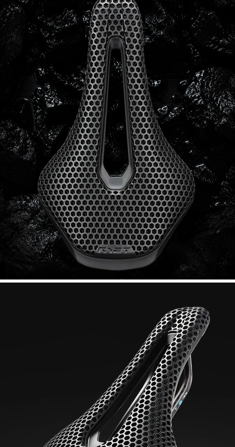RYET 3D-Gedruckter Carbon-Fahrradsattel Ultraleicht MTB Rennrad Faser-Fahrradsitzkissen Komfortabler Belüfteter Radsitz Zubehör – Detail 13