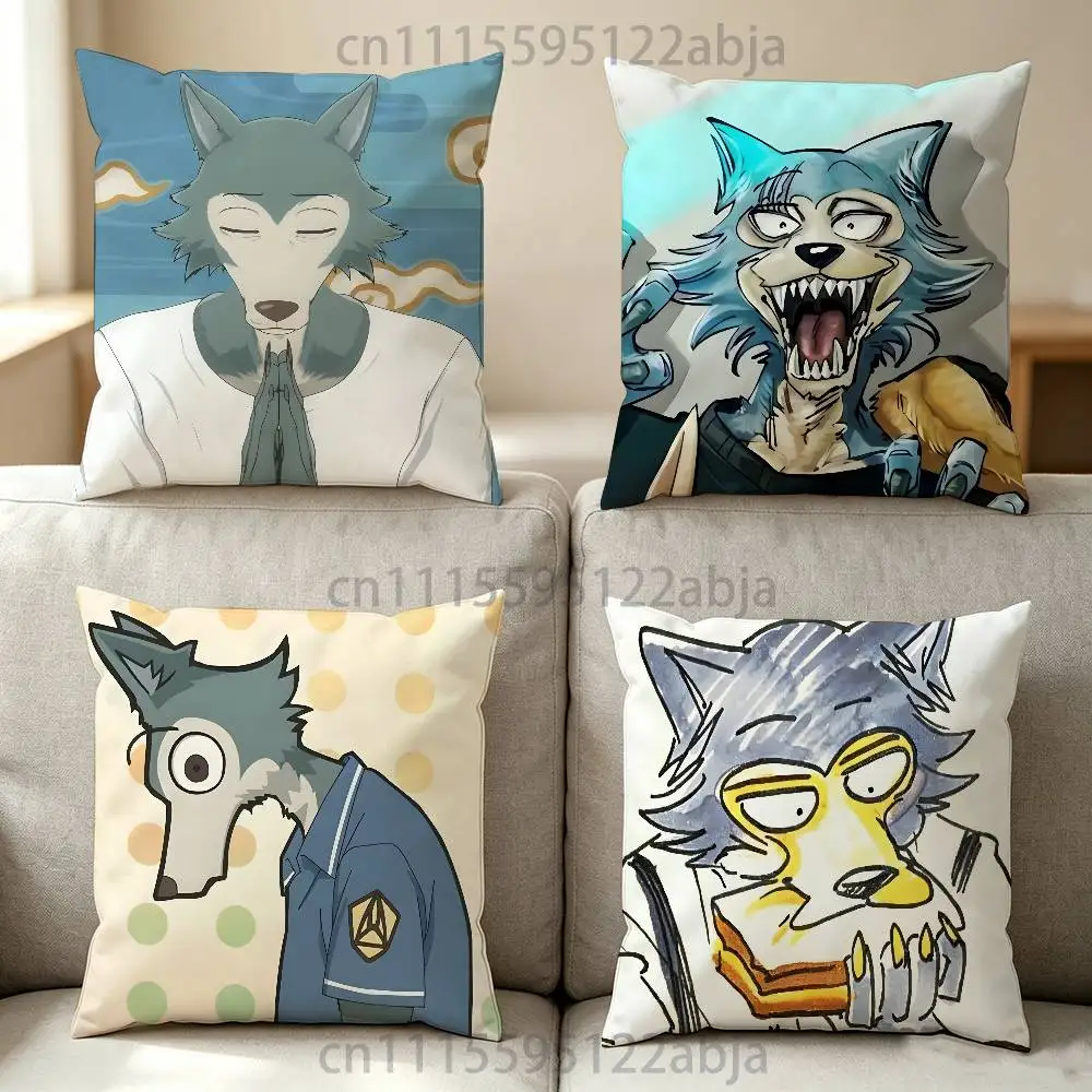 Anime L-Legoshi-beastars Throw Pillow Case Decoration Bed Custom Square Pillowcase Pad Cover