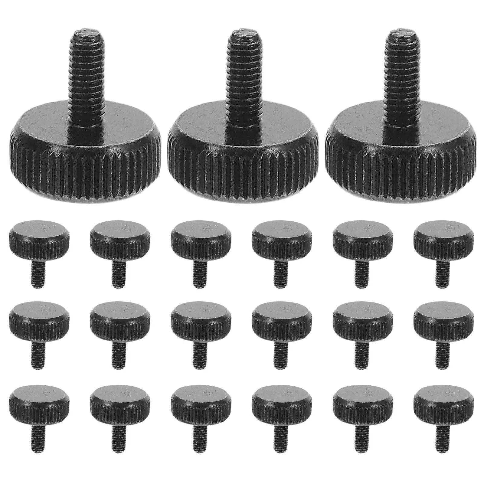 30Pcs Computer Case Screws M3 Hand-Twisted Thumb Screws Carbon Steel Toolless Design for Pc Case Assembly Maintenance Security
