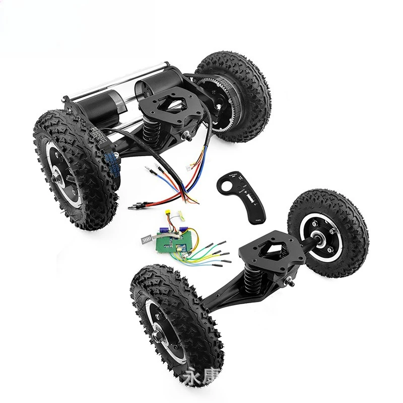 

Four-wheel drive electric skateboard skateboard belt drive frame longboard mountain board