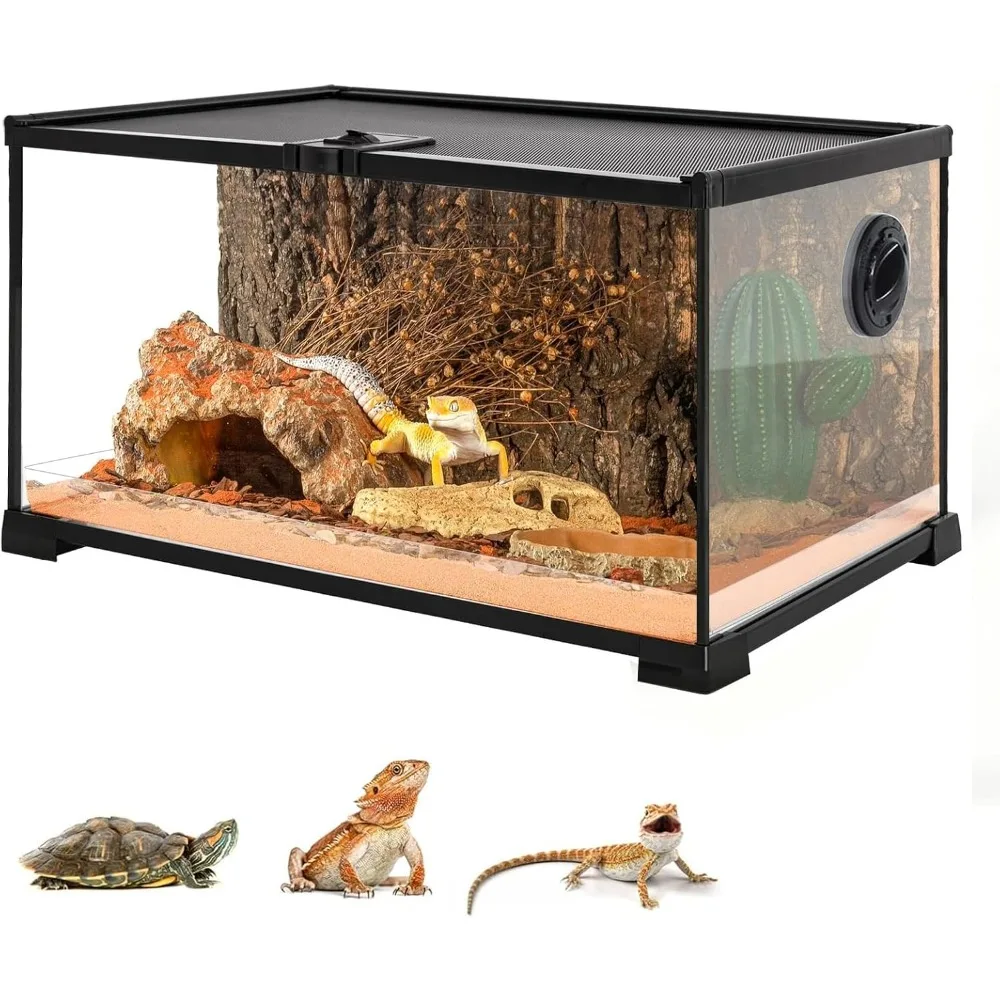 Terrario de vidrio templado para dragón barbudo y otros reptiles