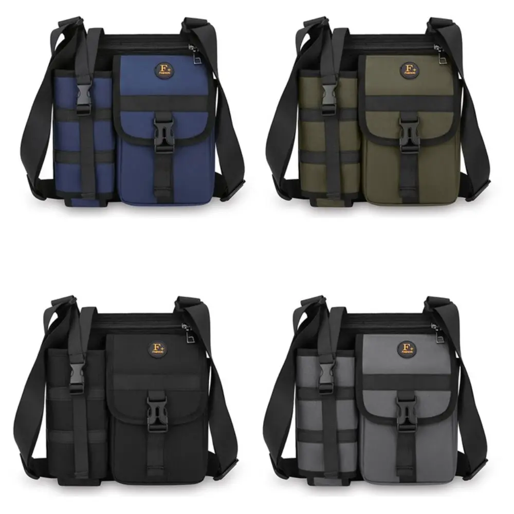 

Oxford Cloth Men Crossbody Bag Multifunctional Large Capacity Storage Waist Bag Black Blue Grey Green Sports Chest Bag Unisex