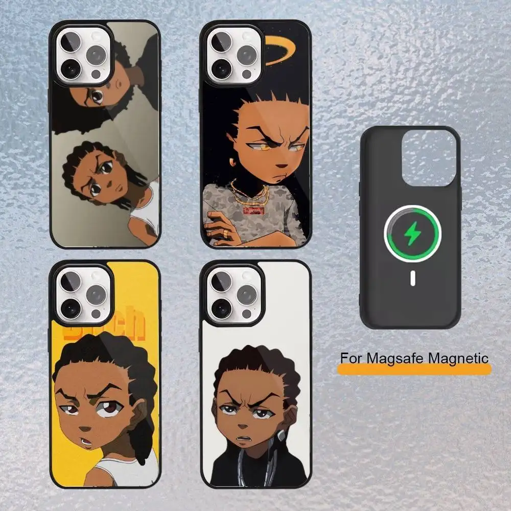 

Cartoon The B-Boondocks Phone Case For iPhone Magsafe Magnetic 17,16,15,14,13,12,11 Wireless Charging cover