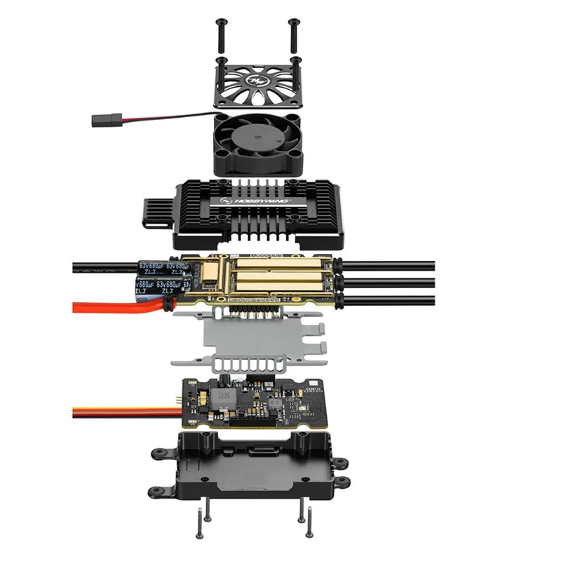 Hobbywing Platinum HV 180A SBEC V5 ESC 6-14S LiPo 5-12V Adjustable SBEC 32-bit Processor For RC Helicopter Fixed Wing