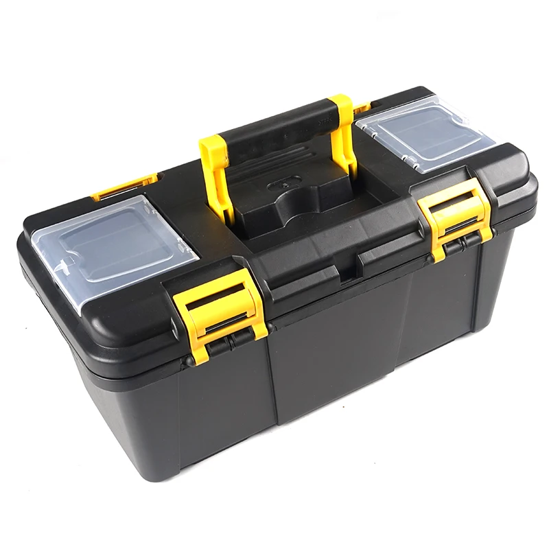 Cassetta degli attrezzi in plastica Organizzatore di attrezzi portatile di grande capacità Strumenti hardware scatola di immagazzinaggio addensata cassetta degli attrezzi di manutenzione multifunzione