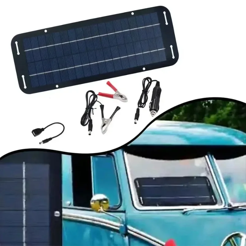Células solares monocristalinas, cargador lento de batería Solar, Panel Solar Olt de 12V, cargador de batería Solar, Kit de barco y furgoneta para