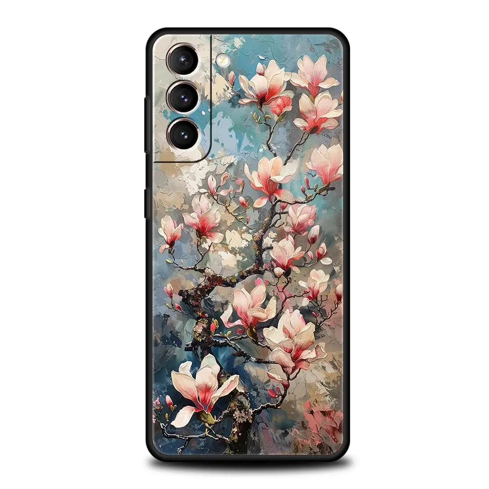 Funda TPU Samsung Galaxy S25-S10 – Estampado Flores Óleo - imagen 4