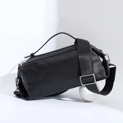 Soft Genuine Leather Shoulder Bag Men Fashion Design Youth Boys Bags Small Flap Male Crossbody Bags Leather Men Street Handbag