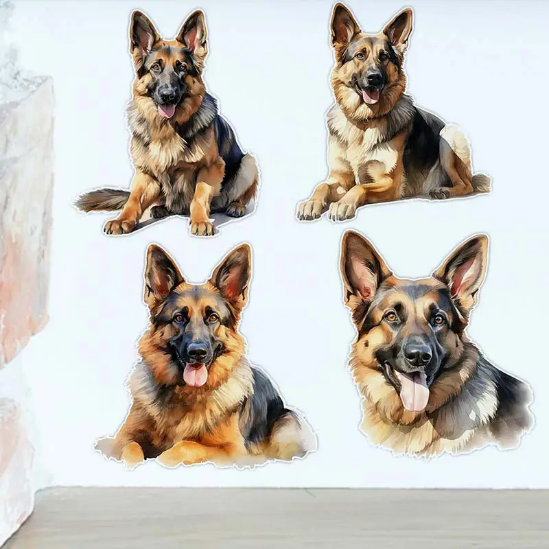 

German Shepherd Pet Dog Wall Sticker Bathroom Living Room Background Decorations Wallpaper Creative Animals Stickers S472