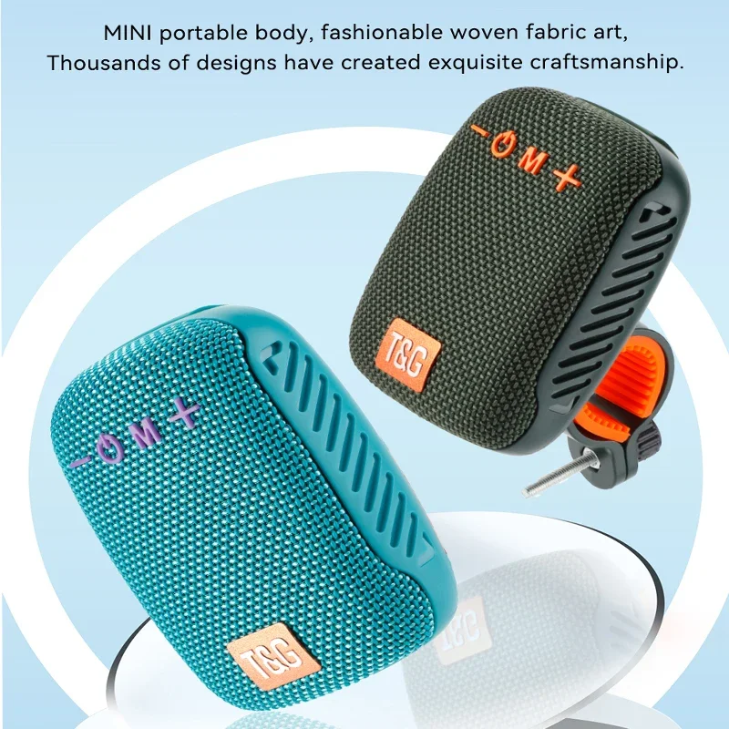 Doek bedekt TWS Fietsen Bluetooth-luidspreker SD-kaartsleuf FM-radio Draagbaar Waterdicht