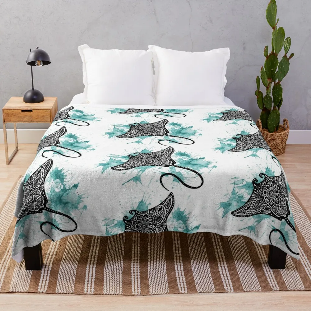 Stingray Splash Throw Blanket christmas decoration blankets ands Luxury Blankets