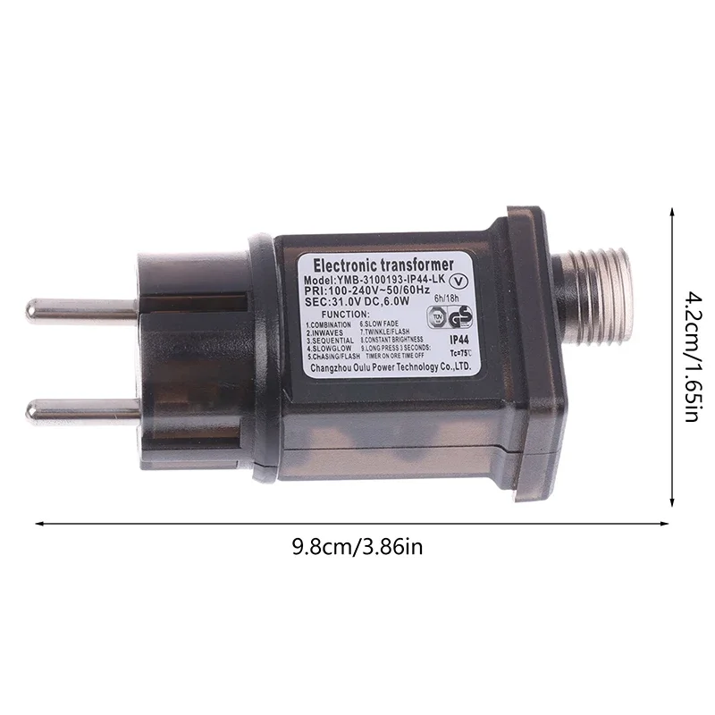 Enchufe AC 220V a 31VDC 6W 8 funcional con Control remoto SELV adaptador de interruptor de controlador de lámpara LED IP44 iluminación láser impermeable