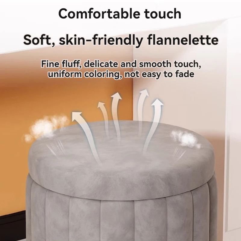 Luz de luxo penteadeira saco macio quarto principal moderno e simples internet vermelho fezes feminino penteadeira fezes redondas