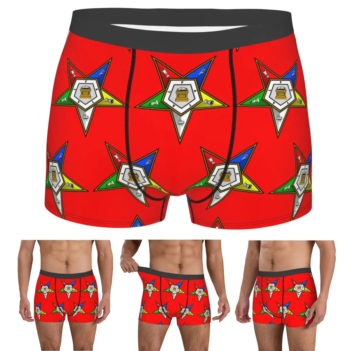 Boxer Underpants Shorts Oes Order Of The Eastern Star Panties Male Soft Underwear for Homme Man Boyfriend Gift