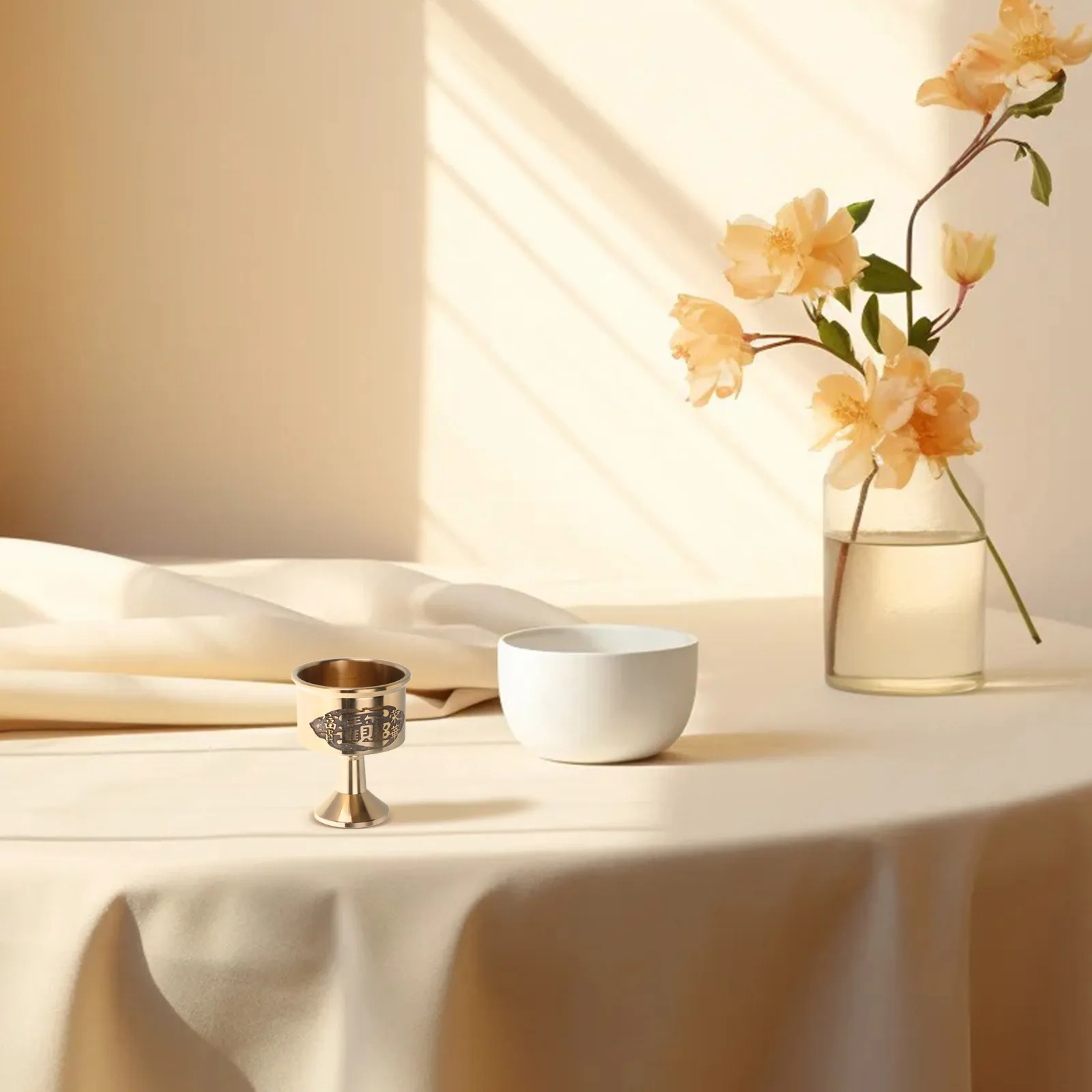 

Brass Holy Water Cup Vintage Goblet For Religious Ceremony Medieval Party Decor Communion Ritual Altar Worship Decoration