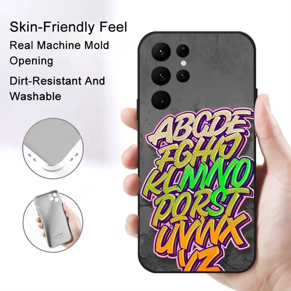 B-bolha letras caso de telefone para telefone série s s20 s21 s22 s23 s24 fe plus ultra tpu macio para pele-amigável capa