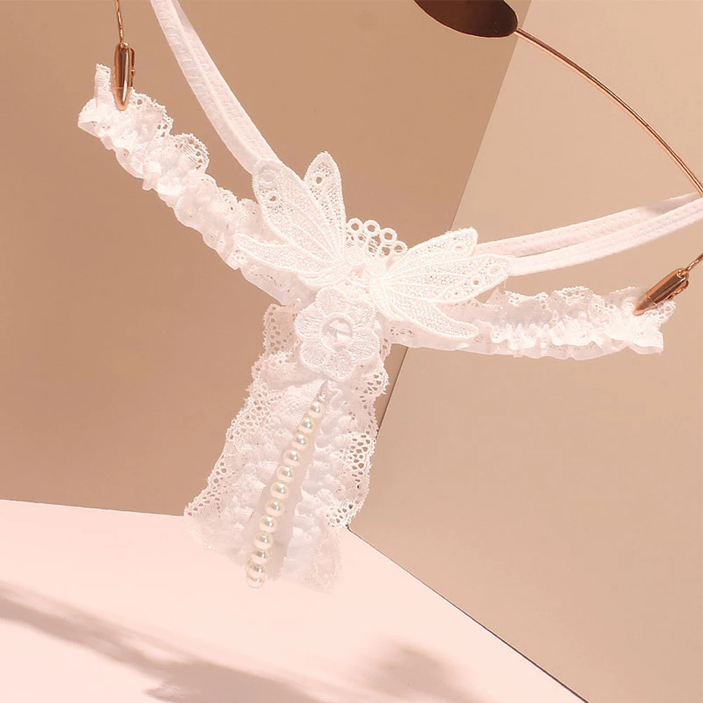 

For Home For Hotel Lace Bow Panties Hollow Bow String Hotel Use Home Use Brand New Casual Style Low-waist Nylon Fabric