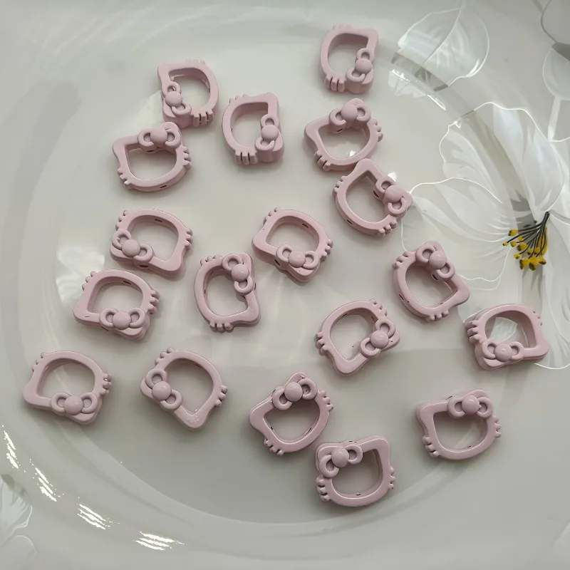 

10pcs Hello Kitty Accessories Women Cartoon Cute Kt Color Anime Keychain Phone Chain Children Toy Materials Girl Gift Wholesale