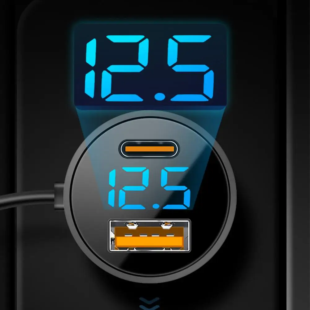 ลadowarka samochodowa 100 W z kablem typu C USB 12 V Super szybkie ลadowanie Adapter samochodowy 2 w 1 do iPhone\'a VIVO OPPO