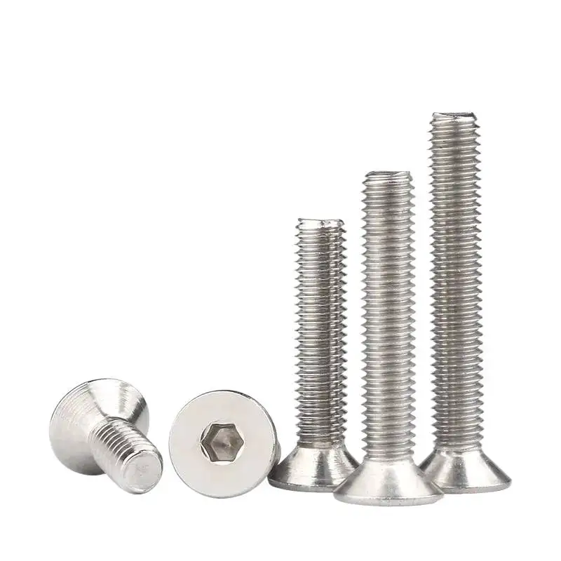 304 Stainless Steel M3 Flat Head Hex Socket Cap Screws Countersunk Allen Bolts 3mm Diameter 4/5/6/7/8/9/10/12/14/22/25/28/30/95/