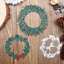 Round Wreath Scrapbooking Embossing Punch Stencil Handicrafts Christmas Decoration Card Making Cutting Dies 2025 New Arrivals