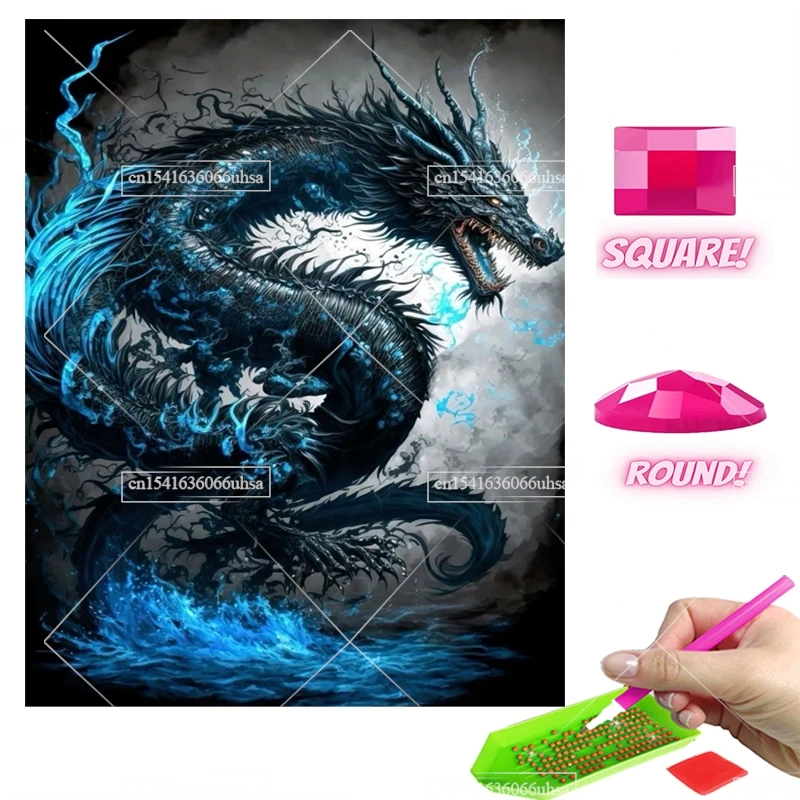 Fantasy Dragon Diamond Painting kit 2024 Animal Full Drill Crystal Diamond Mosaic 5D ricamo Cross Stich regali fatti a mano